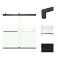 thumbnail image 1 of Transolid BRP606208F-R-MB 62" High X 60" Wide Bypass Frameless Shower Door - Black, 1 of 7