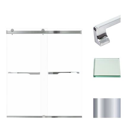 Transolid Brp607008c-J 70" High X 60" Wide Bypass Frameless Shower Door - Chrome