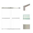 thumbnail image 1 of Transolid Brp607008c-T Brianna 70" High X 60" Wide Bypass Frameless Shower Door - Brushed, 1 of 7