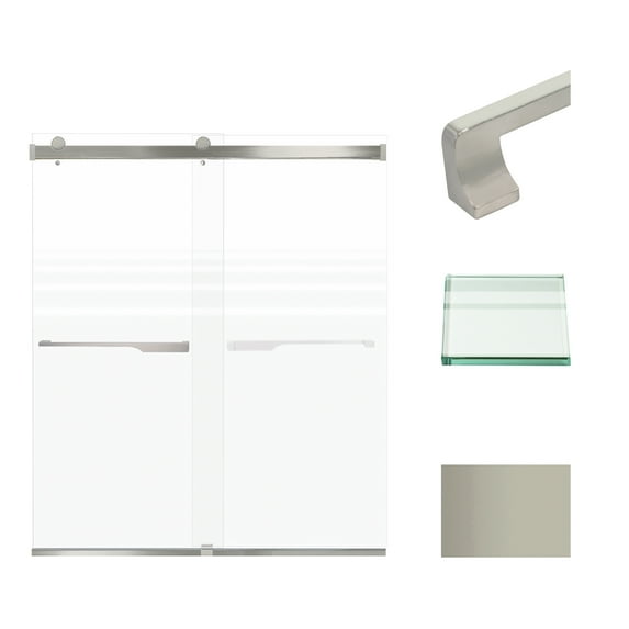 Transolid Brp607008f-J 70" High X 60" Wide Bypass Frameless Shower Door - Brushed