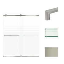 Transolid Brp607008f-R 70" High X 60" Wide Bypass Frameless Shower Door - Brushed