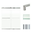 thumbnail image 1 of Transolid Brp607008f-R 70" High X 60" Wide Bypass Frameless Shower Door - Chrome, 1 of 3