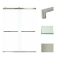 thumbnail image 1 of Transolid Brp608008c-R 80" High X 60" Wide Bypass Frameless Shower Door - Brushed, 1 of 3