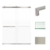 Transolid Brp608008f-R 80" High X 60" Wide Bypass Frameless Shower Door - Brushed