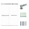thumbnail image 1 of Transolid Bypt608010c-N 80" High X 60" Wide Bypass Frameless Shower Door - Chrome, 1 of 5