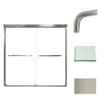 thumbnail image 1 of Transolid Cbp606006c 60" High X 59" Wide Bypass Frameless Shower Door - Brushed Stainless, 1 of 7