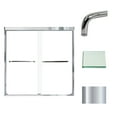 thumbnail image 1 of Transolid Cbp606006c 60" High X 59" Wide Bypass Frameless Shower Door - Chrome, 1 of 7