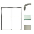 thumbnail image 1 of Transolid Cbp607006c 70" High X 59" Wide Bypass Frameless Shower Door - Brushed Stainless, 1 of 7