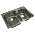 thumbnail image 1 of Transolid Classic 33'' L x 22'' W Double Basin Drop-in Kitchen Sink, 1 of 2