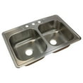 thumbnail image 1 of Transolid Classic 33'' L x 22'' W Double Basin Drop-in Kitchen Sink, 1 of 6