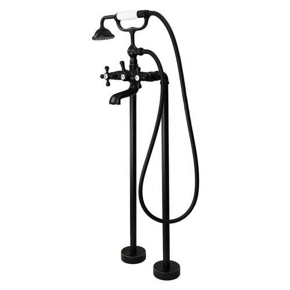 Oil Rubbed Bronze Freestanding Tub Filler with Diverter