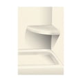 thumbnail image 1 of Transolid  Decor 14-In X 14-In Solid Surface Wall-Mount Corner Shower Seat - 14" x 14" x 3" Biscuit, 1 of 5