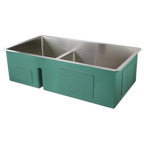 Transolid Diamond 36'' x 19'' Double Basin Undermount Kitchen Sink