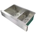 thumbnail image 1 of Transolid Diamond 36'' x 20'' Double Basin Farmhouse Kitchen Sink, 1 of 11