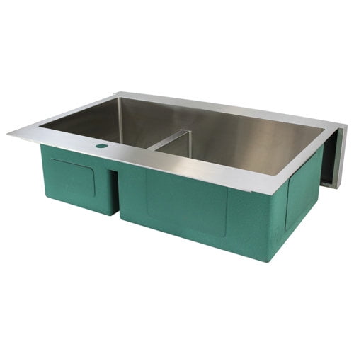 Transolid Diamond 36'' x 25'' Double Basin Dual Mount Kitchen Sink