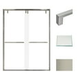 thumbnail image 1 of Transolid Ebpt608010l-S 80" High X 60" Wide Bypass Frameless Shower Door - Nickel, 1 of 7