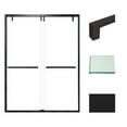thumbnail image 1 of Transolid Ebpt608010c-J 80" High X 60" Wide Bypass Frameless Shower Door - Black, 1 of 7