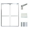 thumbnail image 1 of Transolid Ebpt608010l-T 80" High X 60" Wide Bypass Frameless Shower Door - Chrome, 1 of 7