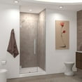 thumbnail image 1 of Transolid Ehtb425247610c-T Elizabeth 76" High X 42-1/2" Wide Hinged Semi Frameless Shower, 1 of 7