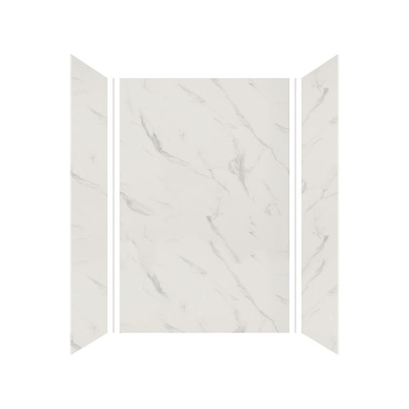 Transolid Ewk483672 Expressions 48" W X 36" D X 72" H Three Panel Shower Wall Kit - Bianca