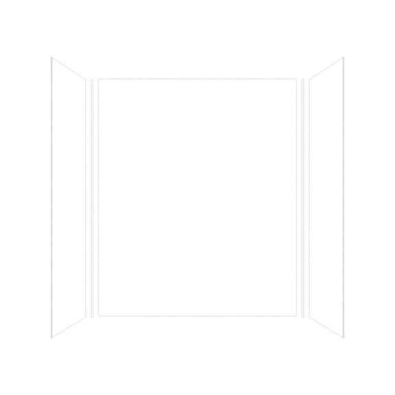 Transolid Ewk603272 Expressions 60" W X 32" D X 72" H Three Panel Shower Wall Kit - White