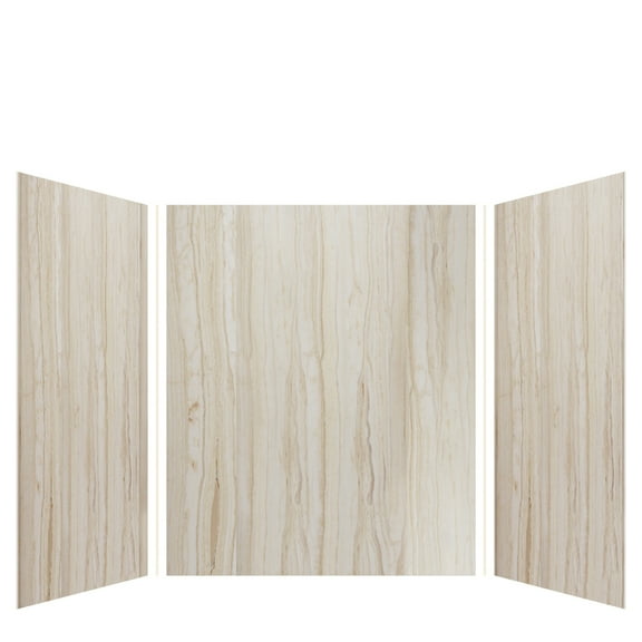 Transolid Ewk606072 Expressions 60" W X 60" D X 72" H Three Panel Shower Wall Kit -