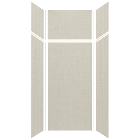 Transolid Ewkx363696 Expressions 36" W X 36" D X 96" H Six Panel Shower Wall Kit - Cameo
