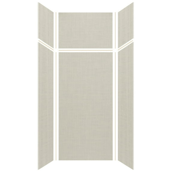 Transolid Ewkx363696 Expressions 36" W X 36" D X 96" H Six Panel Shower Wall Kit - Cameo