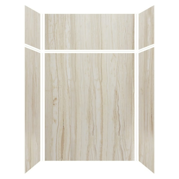 Transolid Expressions 36" X 60" X 96" 6-Piece Tub/Shower Wall Kit with Extension Kit, Sorento