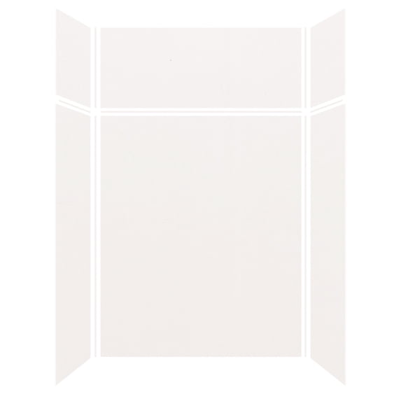 Transolid Expressions 36" X 60" X 96" 6-Piece Tub/Shower Wall Kit with Extension Kit, White