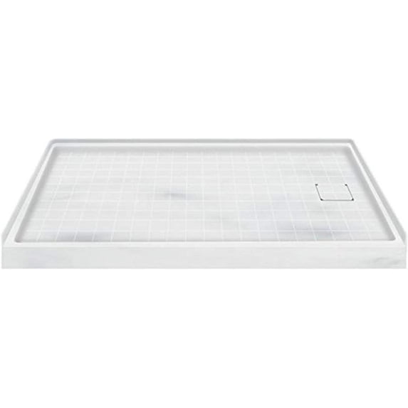 Transolid F6030R-11 60" x 30" Solid Surface Right-Hand Shower Base in Storm