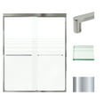thumbnail image 1 of Transolid FBPT607608F-R-PC Frederick 57.75-59 in. W x 76 in. H Semi-Frameless Bypass Shower Door Featuring EXCLUSIVE TruMotion Soft Close Technology in Polished Chrome with Frosted Glass, 1 of 7