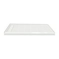 thumbnail image 1 of Transolid FL6030L-31 Linear 60-in W x 30-in L Rectangular Alcove Concealed End Drain Shower Base with Left Hand Drain, White, 1 of 18