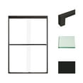 thumbnail image 1 of Transolid Fbpt487008c-S 70" High X 47" Wide Bypass Frameless Shower Door - Black, 1 of 7
