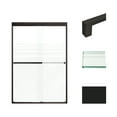 thumbnail image 1 of Transolid Fbpt487008f-S 70" High X 47" Wide Bypass Frameless Shower Door - Black, 1 of 7