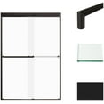thumbnail image 1 of Transolid FBPT487008F-T-MB 70" High X 47" Wide Bypass Frameless Shower Door - Black, 1 of 7