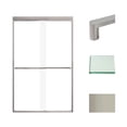 thumbnail image 1 of Transolid Fbpt487608c-R 76" High X 47" Wide Bypass Frameless Shower Door - Brushed, 1 of 5