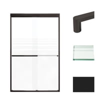 Transolid Fbpt487608f-R 76" High X 47" Wide Bypass Frameless Shower Door - Black