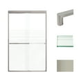 thumbnail image 1 of Transolid Fbpt487608f-R 76" High X 47" Wide Bypass Frameless Shower Door - Brushed, 1 of 7