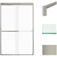 thumbnail image 1 of Transolid Fbpt487608f-T 76" High X 47" Wide Bypass Frameless Shower Door - Brushed, 1 of 7