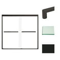 thumbnail image 1 of Transolid Fbpt605808c-R 58" High X 59" Wide Bypass Frameless Shower Door - Black, 1 of 7