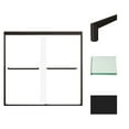 thumbnail image 1 of Transolid Fbpt605808c-T 58" High X 59" Wide Bypass Frameless Shower Door - Black, 1 of 7