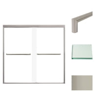 Transolid Fbpt605808c-T 58" High X 59" Wide Bypass Frameless Shower Door - Brushed