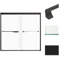 thumbnail image 1 of Transolid FBPT605808F-J-MB 58" High X 59" Wide Bypass Frameless Shower Door - Black, 1 of 7