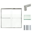 thumbnail image 1 of Transolid Fbpt605808f-R 58" High X 59" Wide Bypass Frameless Shower Door - Chrome, 1 of 7