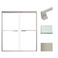 thumbnail image 1 of Transolid FBPT606608C-J-BN 66" High X 59" Wide Bypass Frameless Shower Door - Brushed, 1 of 7
