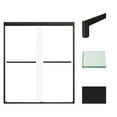thumbnail image 1 of Transolid Fbpt606608c-R 66" High X 59" Wide Bypass Frameless Shower Door - Black, 1 of 7