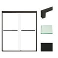 thumbnail image 1 of Transolid Fbpt606608c-S 66" High X 59" Wide Bypass Frameless Shower Door - Black, 1 of 7