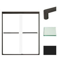 Transolid Fbpt607008c-R 70" High X 59" Wide Bypass Frameless Shower Door - Black