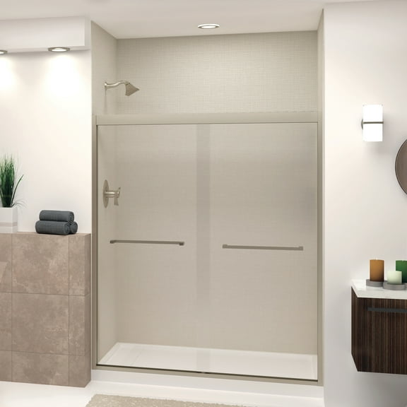 Transolid Fbpt607008c-S 70" High X 59" Wide Bypass Frameless Shower Door - Brushed